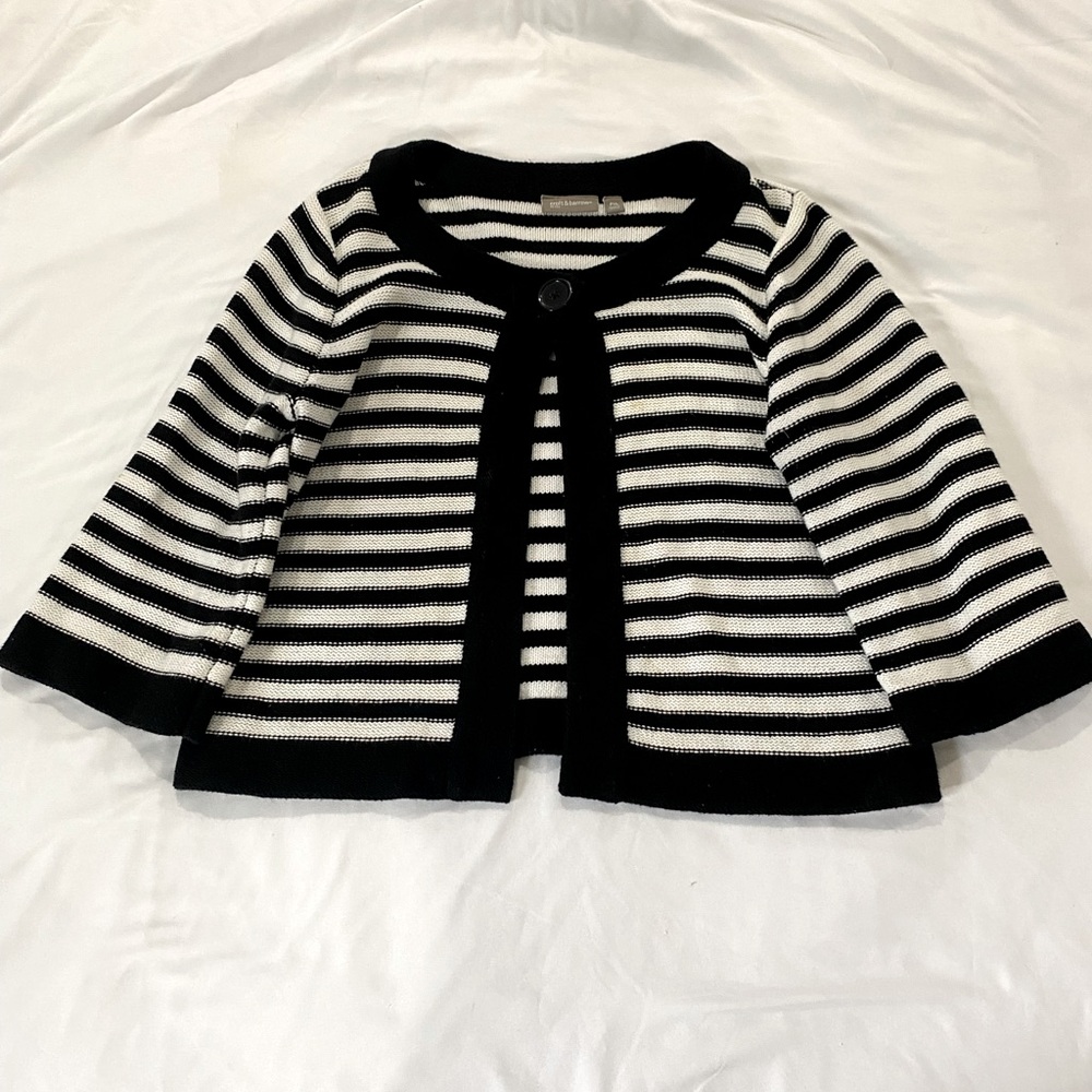 Croft & Borrow white stripes cardigan